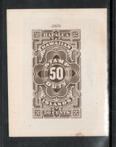 Hawaii #R2TC1ah Very Fine Large Trial Color Die Proof In Brown