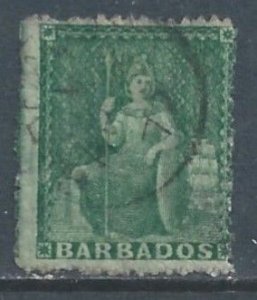 Barbados #24 Used (1/2p) Britannia - Wmk. 6