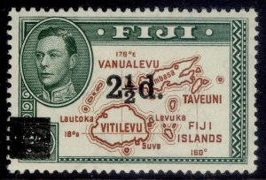 FIJI GVI SG267, 2½d on 2d brown & green, NH MINT.