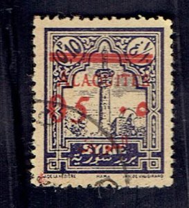 SYRIA ALAOUITES SCOTT#46 1928 .05p mosque at hama overprinted/surcharge  - USED