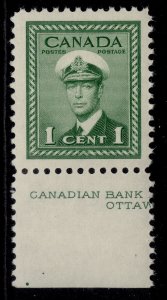 CANADA GVI SG375, 1c green, NH MINT.