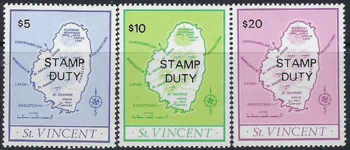 St Vincent AR1-3 MNH 1990 set (ad1036)