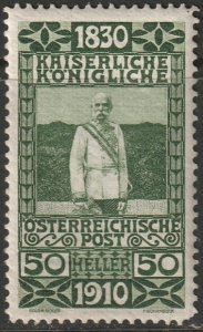 Austria 1910 Sc 139 MLH*