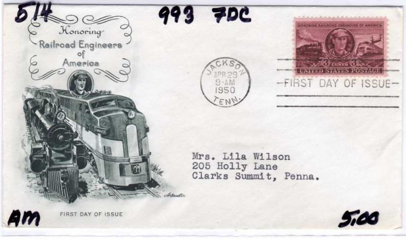 #993, FDC, AM, CV=$5.00, (2012)