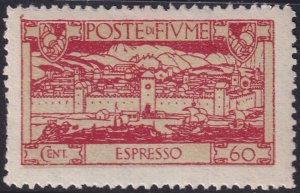 Fiume 1923 Sc E12 express MH*