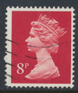 GB  Machin 8p X879  1  center phosphor band Used SC#  MH64  see scan and details