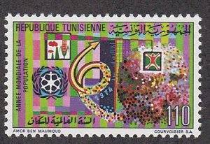 Tunisia # 630, World Population Year, Mint LH