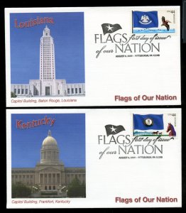 US 4293-4302 Flags of our Nation 2009 UA set of 10 Fleetwood Cachet FDC DP