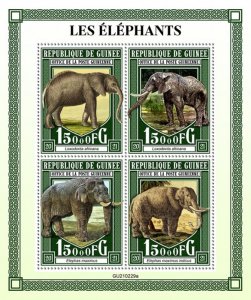 GUINEA - 2021 - Elephants - Perf 4v Sheet - Mint Never Hinged