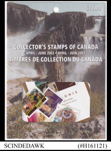 CANADA - 2003 COLLECTOR'S STAMPS from APRIL to JUNE - SEALED PACK