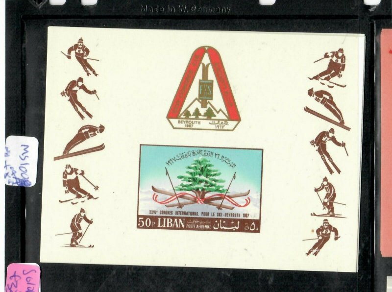 LEBANON   (PP0106B) SKIING     S/S  SG MS  1008AA  MNH        