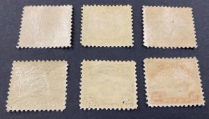 US Stamps #C1-C6 1918-1923 Complete Set of 6 Airmail stamps - VF+ - Mint LH/NH 