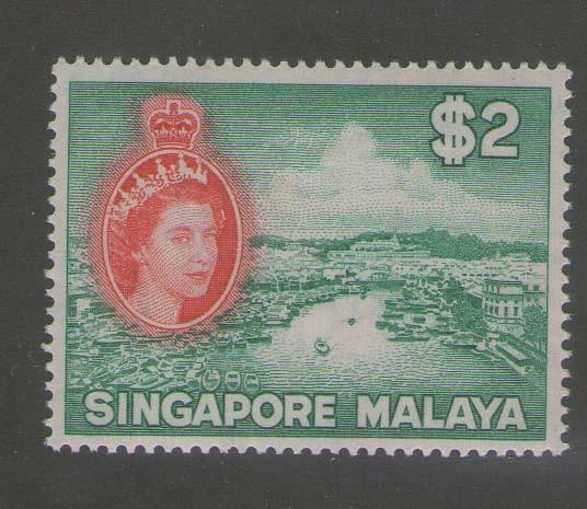 Malaya Singapore 1953 QV $2 Sc 41 Or SG 51 MLH