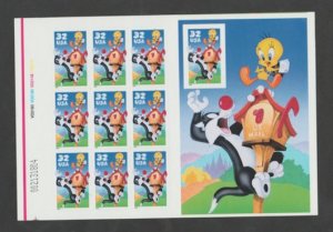 U.S. Scott #3204 Sylvester & Tweety - Looney Tunes - #002131804 - Mint NH Sheet