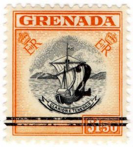 (I.B) Grenada Revenue : Duty Stamp 2 on $1.50 OP