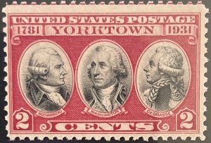 Scott #703 1931 2¢ Yorktown MNH OG