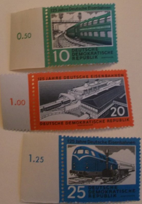 Germany East 529-31 MNH Train Topical Cat $4.50