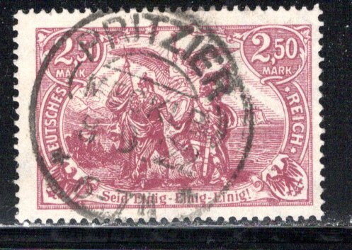 Germany Reich Scott # 114, used, variation color, exp h/s, Mi # 115c