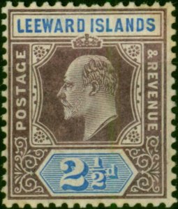 Leeward Islands 1906 2 1/2d Dull Purple & Ultramarine SG32 Fine MM