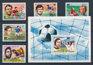 [111070] Congo Brazzaville 1978 Sport football soccer With souvenir sheet MNH