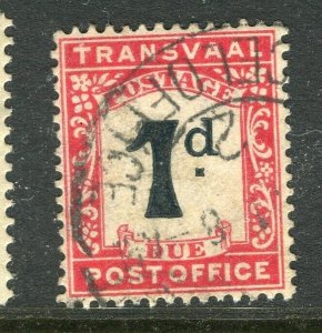 TRANSVAAL; 1907 early Postage Due issue fine used 1d. value