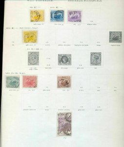 Australia States West South Victoria Tasmania OLD Used on Early Pages(90+)Hux889