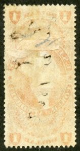 United States Scott R75c UHR - 1862 $1 Power of Attorney - SCV $2.75