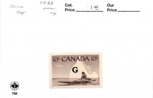 Canada, Postage Stamp, #O39 Mint NH, 1955 Official (AB)