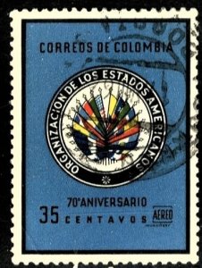 COLOMBIA #C433, USED AIRMAIL - 1962 - COLOMBIA195