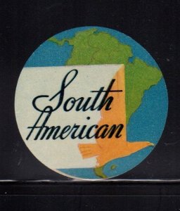 USA Airline Tourism Advertising Stamp Seal - South American - MNH