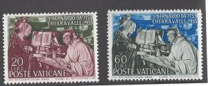 Vatican, 171-72, Death of St. Bernard - 800th Singles, **MNH**