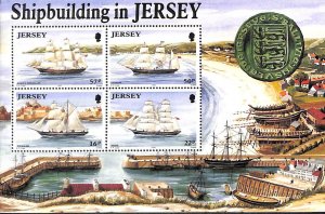 Jersey, Postage Stamp, #599a Mint NH,  1992 Ship Building