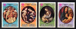 St.Lucia 1980 Sc#483/486 PAINTINGS BY TITIAN/BELLINI-YEAR OF THE CHILD Set 4 MNH