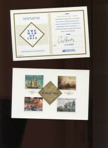 THE WAR OF 1812 USPS STAMP KIT LIMITED EDITION COLLECTOR'S SET W/ 4 MINT SHEETS