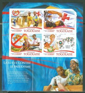TOGO   2015 RED CROSS BATTLE AGAINST MALARIA --PRINCESS DIANA SHEET IMPERF  NH