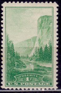 United States, 1934, El Capitan, Yosemite Park, 1c, Scott#740, MNH