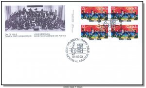 Canada FDC #1010 PB LL - Orchestra concert (1984) 32¢