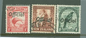 New Zealand #O58-O60 Used Single (Complete Set)