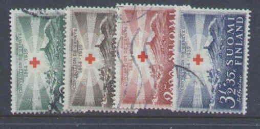 Finland: SC#B35-38-used-semi-postal-1939 set-