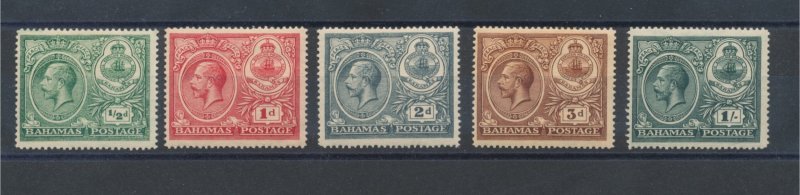 1920 BAHAMAS  - SG 106/110 , 5 values , Peace Celebration , MNH** - MLH*