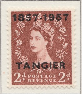 1957 BRITISH MOROCCO TANGIER WMK ST Edward's Crown 2d MH* Stamp A30P5F40717-