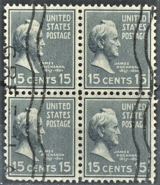 United States - SC #820 - USED BLOCK OF 4 - 1938 - USAA022