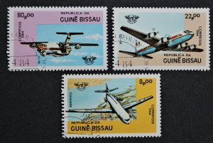 Guinea-Bissau #568-570 Used Complete Set  Airplanes CTO