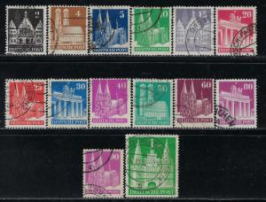 Germany AM Post Scott # 634a - 658a, used, w/o # 638a