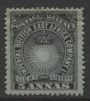 British East Africa - Scott 21 -Sun & Crown - 1890 - MVLH - Single 5a Stamp