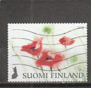 Finland  Scott#  1565e  Used  (2018 Poppies)