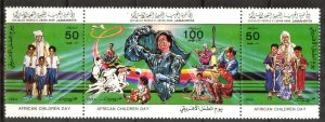 LAR 1984 African Children's Day Sc.1165 Strip of 3 MNH