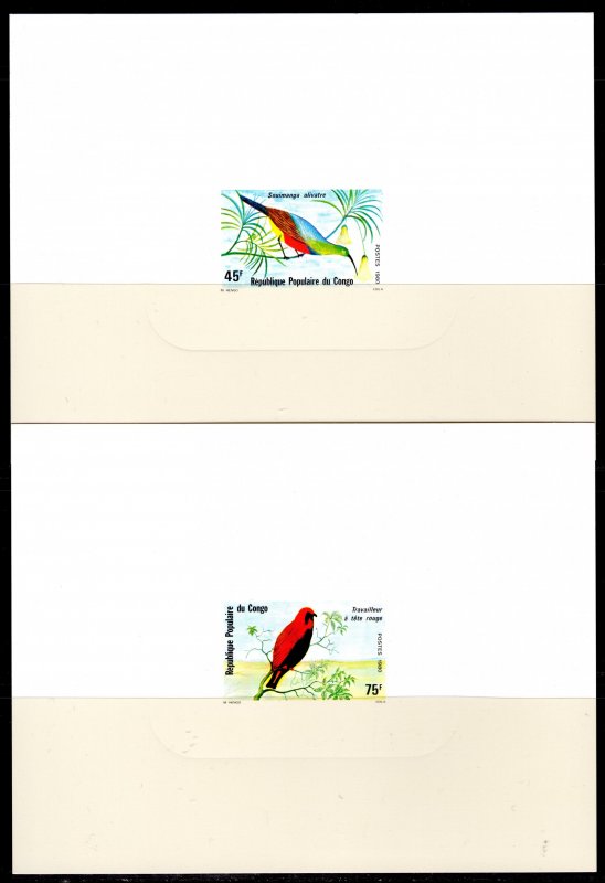 Congo People's Republic 1980 Sc#551/556 BIRDS 6 DELUXE Souvenir Sheets MNH