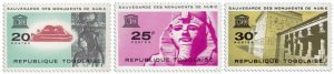 TOGO - 1964 - Save the Monuments of Nubia - Perf 3v Set - Mint Never Hinged