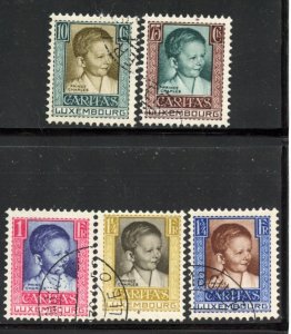 Luxembourg # B40-44, Used. CV $ 32.50